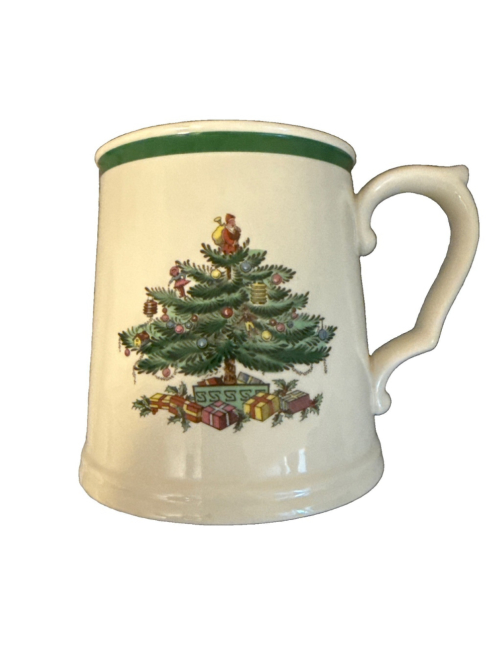 VTG SPODE Christmas Tree Tankard Mug England Collectible